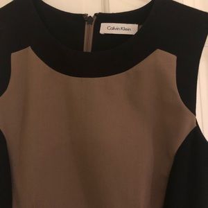 Calvin Klein tan dress
